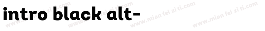 intro black alt字体转换